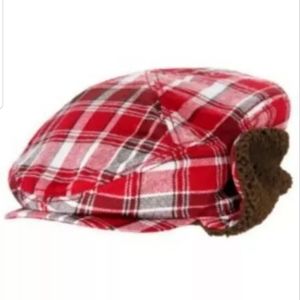 Gymboree Gingerbread Boy Plaid Trapper Hat 3-6 Mo